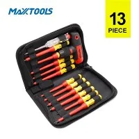 Набір викруток VDE із Т-подібною ручкою, 13 шт., у сумці на блискавці